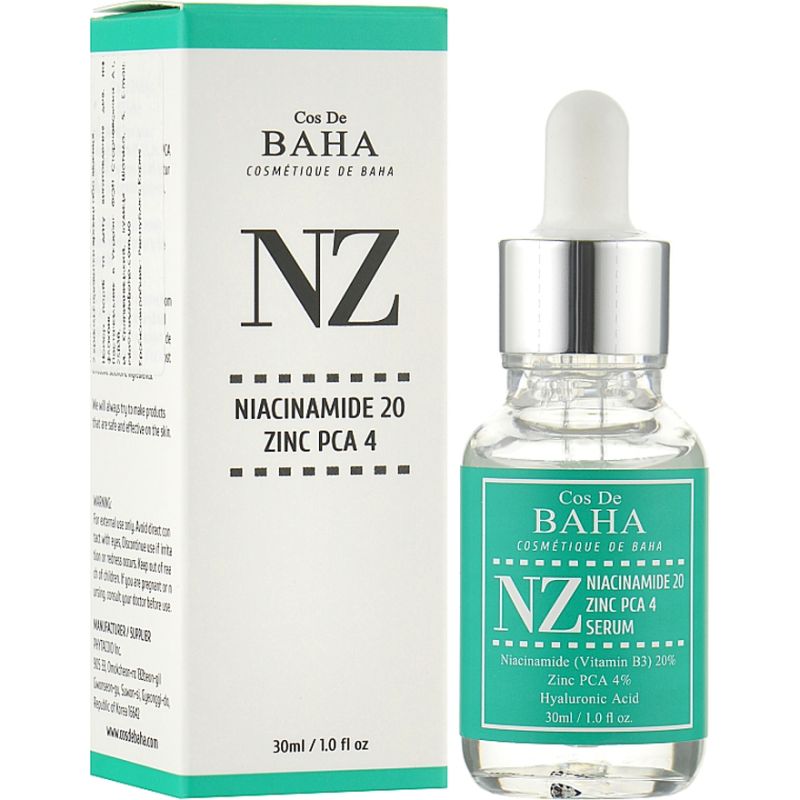 Cos De BAHA Сыворотка для лица с ниацинамидом и цинком NZ Niacinamide 20 Zinc PCA 4 Serum, 30 мл