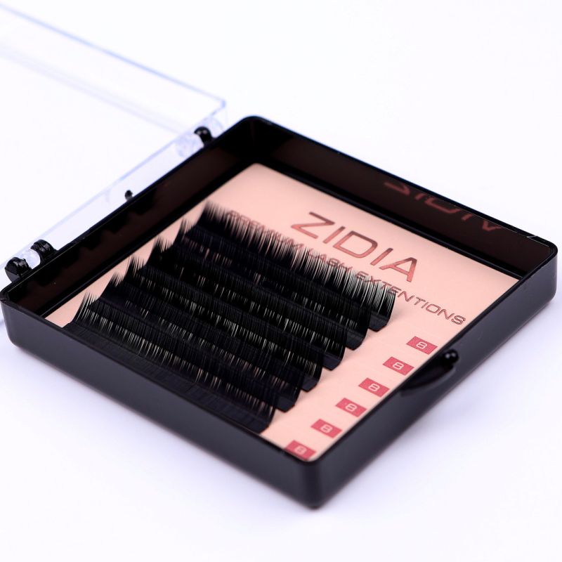 ZIDIA Premium Lash Extensions - ресницы для наращивания (6 лент) L0,1 х 8 мм