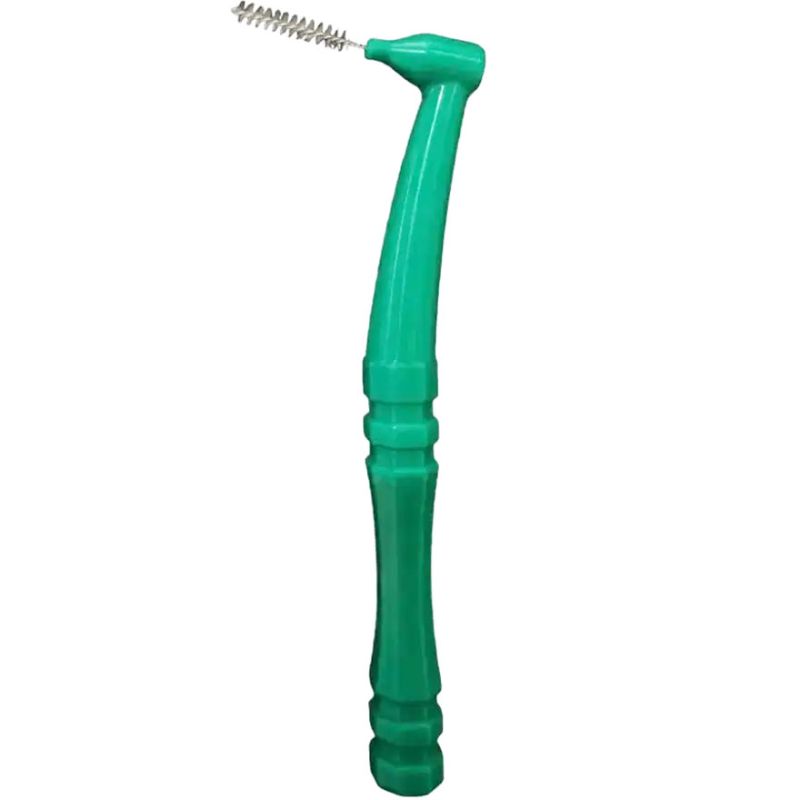 Curved Baby Brush for eyelashes and eyebrows (green) 1 pc.