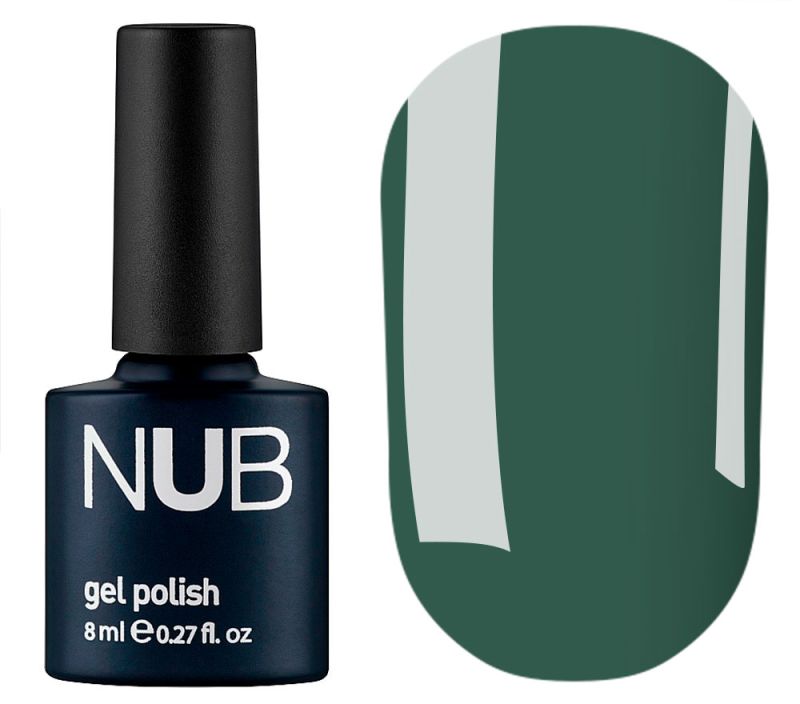 Гель-лак NUB 171 WILD FOREST (темно-зелёный, эмаль), 8 мл