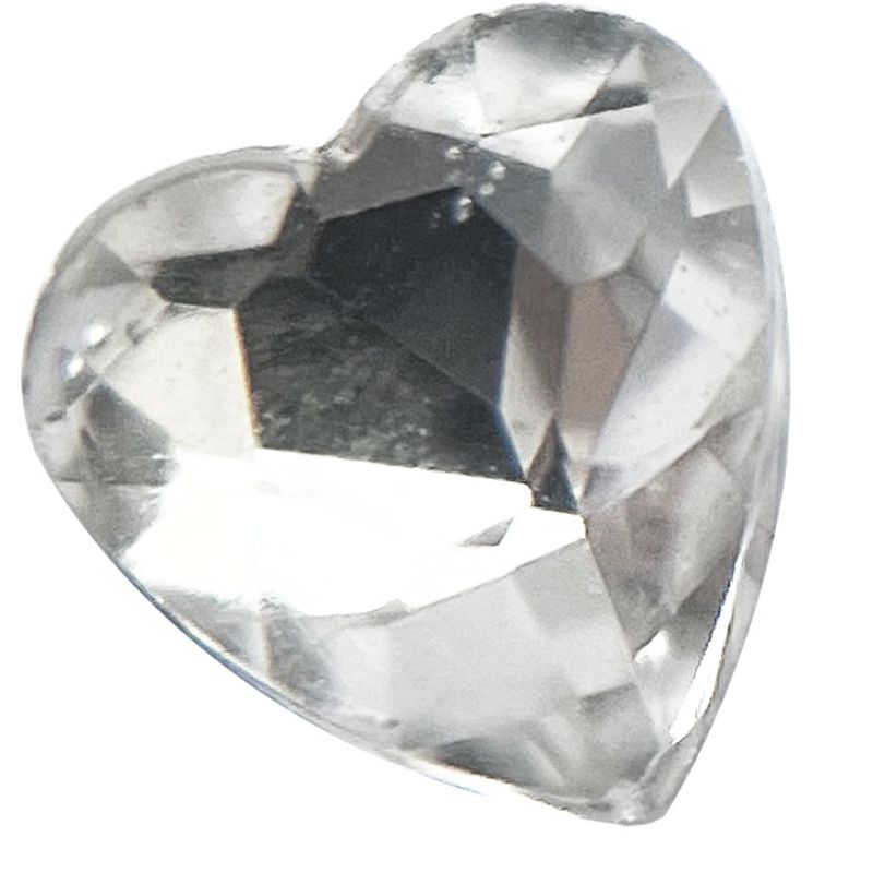 Charm (figurine) for nails C-34 Crystal heart 6x6 mm (1 pc), white