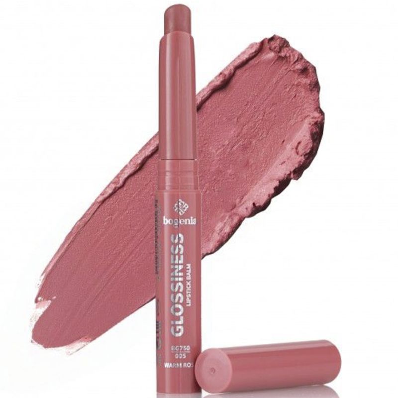 BOGENIA Помада-бальзам для губ Glossiness Lipstick Balm №005 Warm Rose, 2,5 г