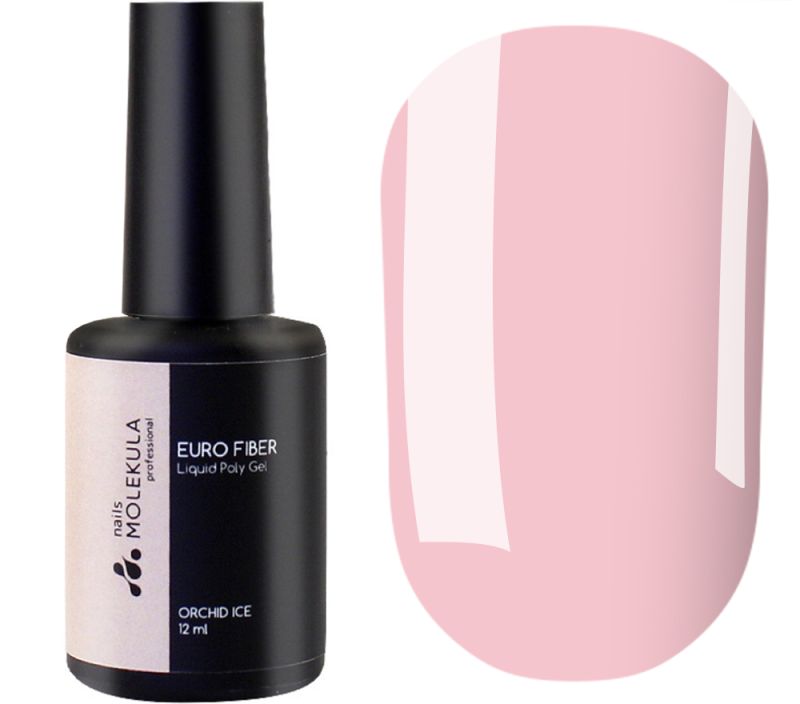 Molekula Гель для ногтей Euro Fiber Gel Orchid Ice (холодная орхидея), 12 мл