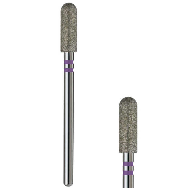 Formula Profi Premium Фреза алмазная цилиндр скругленный Violet, диаметр 0,40