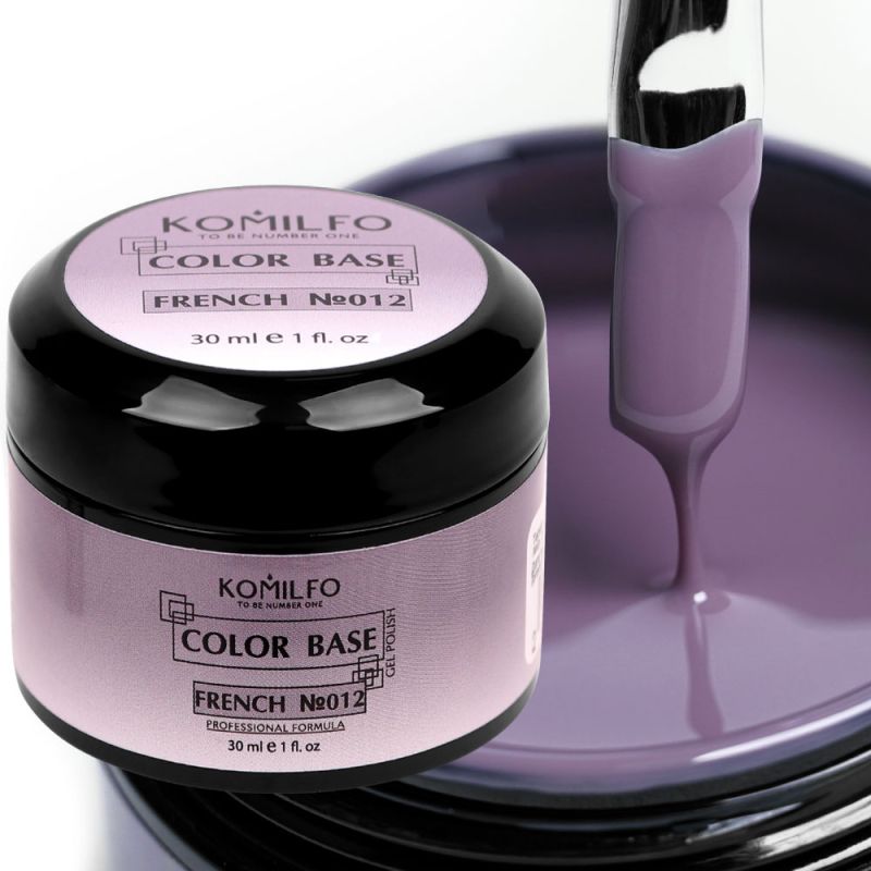 Komilfo Color Base French French base 012 (dark purple), 30 ml (without brush)