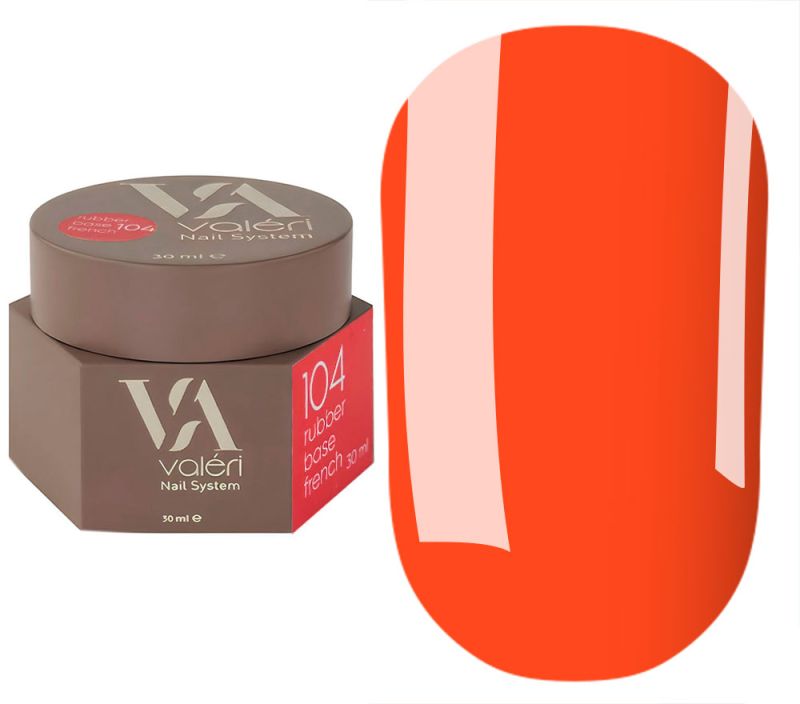 Valeri База для нігтів Rubber Base French №104, 30 мл