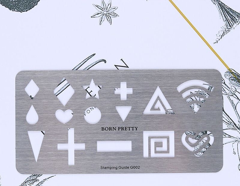 Born Pretty Stamping Stencil Plate Stamping Guide G002