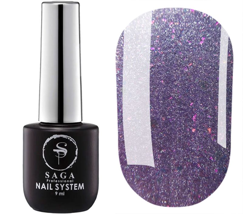 SAGA professional gel polish CAT SHINE 10 (pink-lilac), 9 ml