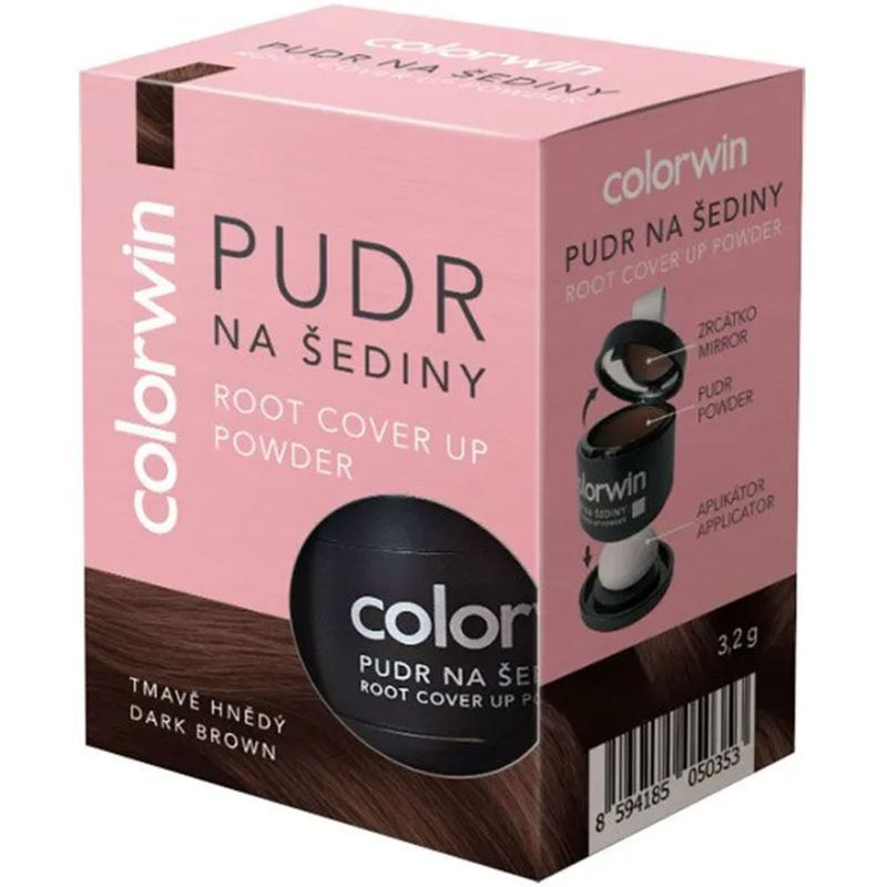 Colorwin Пудра для маскировки отросших корней волос темно-коричневая 3,2 г