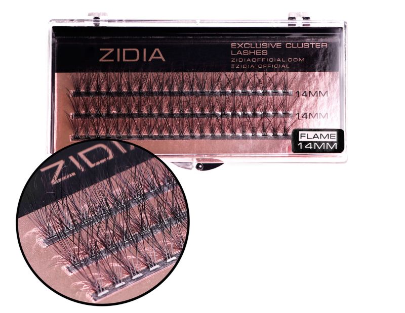 Zidia Cluster lashes Flame Series C 0,10 (3 ленты, размер 14 mm)
