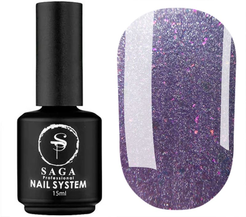 SAGA professional гель лак CAT SHINE 10 (розово-сиреневый), 15 мл
