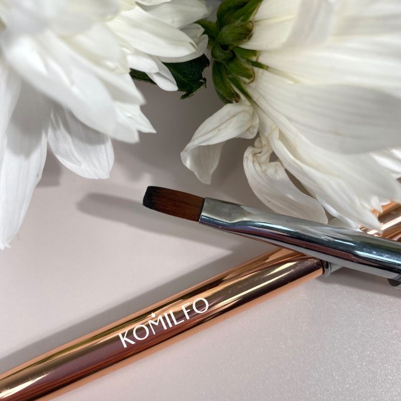 Пензлик Komilfo Rose Gold Gel flat RG12 (Nylon)