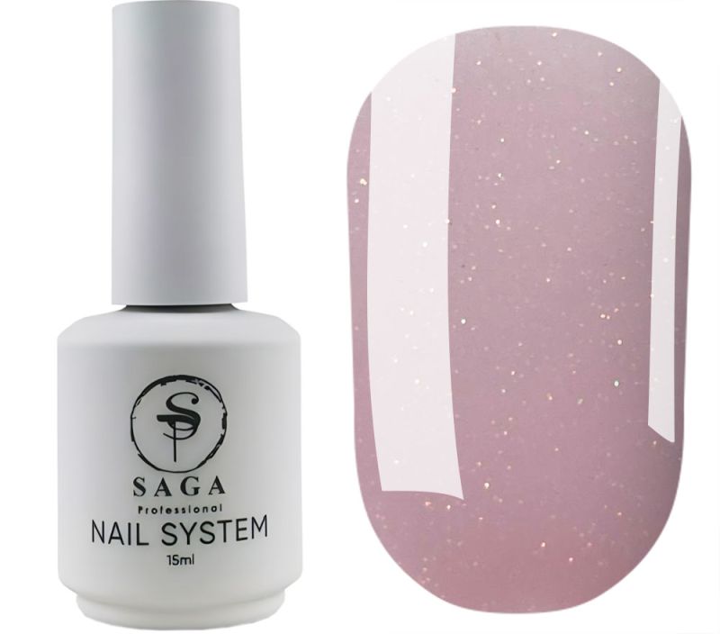 SAGA professional LIQUID GEL 19 (пыльно-розовый с микроблеском), 15 мл