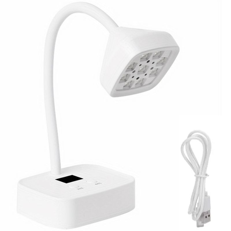 Лампа гнучка на акумуляторі з дисплеєм потужністю UV+LED 1219-9, 27 Вт