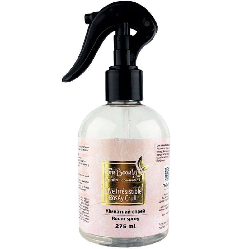 Top Beauty Спрей для дома и текстиля Live Irresistible Rosay Cruil, 275 мл