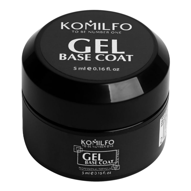 УЦІНКА до 09.2026 Komilfo Gel Base Coat - основа-коректор для гель-лаку, 5 мл (без пензлика)