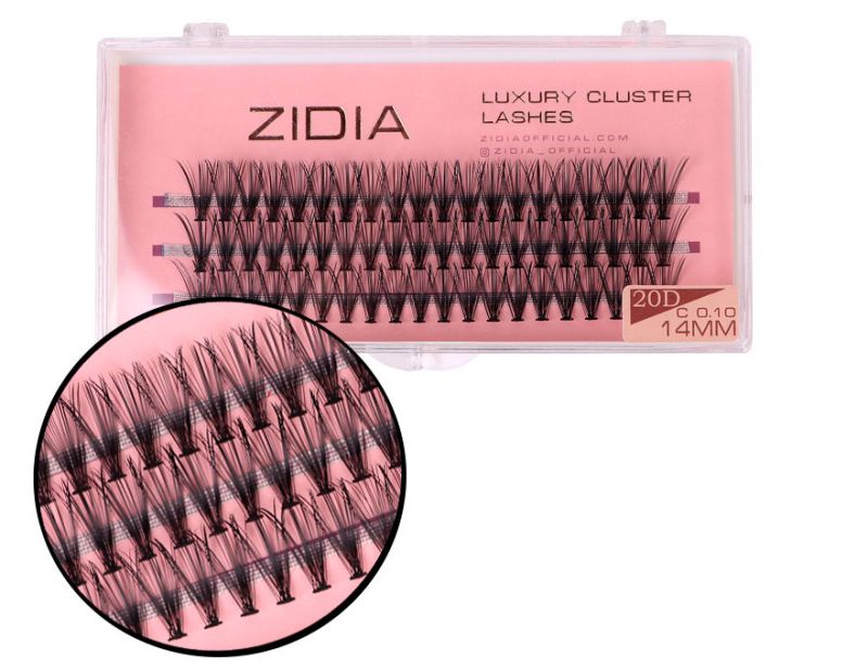 ZIDIA Cluster lashes Ресницы-пучки 20D C 0,10 (3 ленты, размер 14 мм)