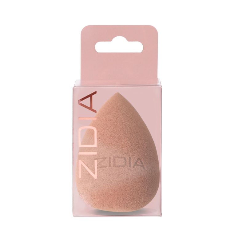 Спонж ZIDIA MakeUp Blender "Adele", капля, шоколадный в коробочке (без латекса)