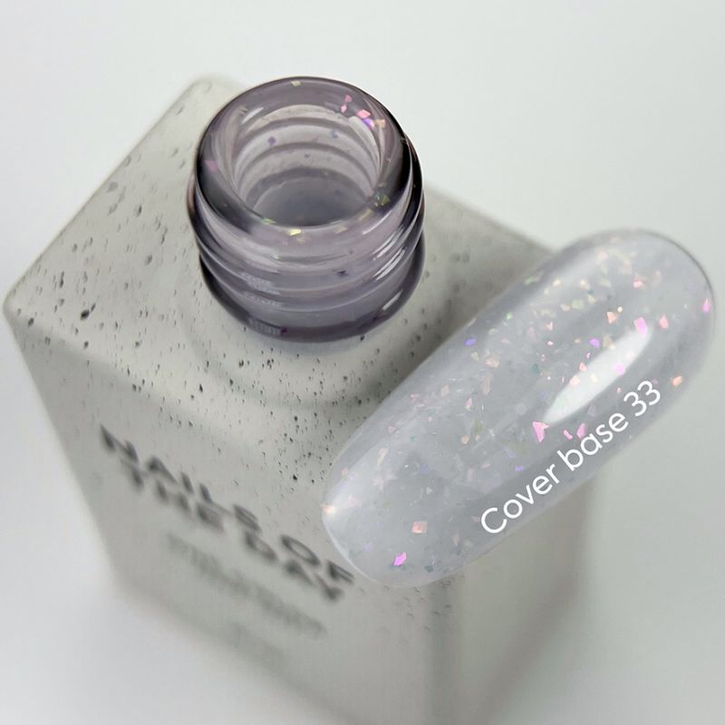 Nails Of The Day Cover base milk No. 05 (milk base with rye shimmer), 10 ml