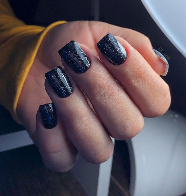 MOON FULL color Gel polish No. 319 gel-varnish (black-green with silver shimmer), 8 ml