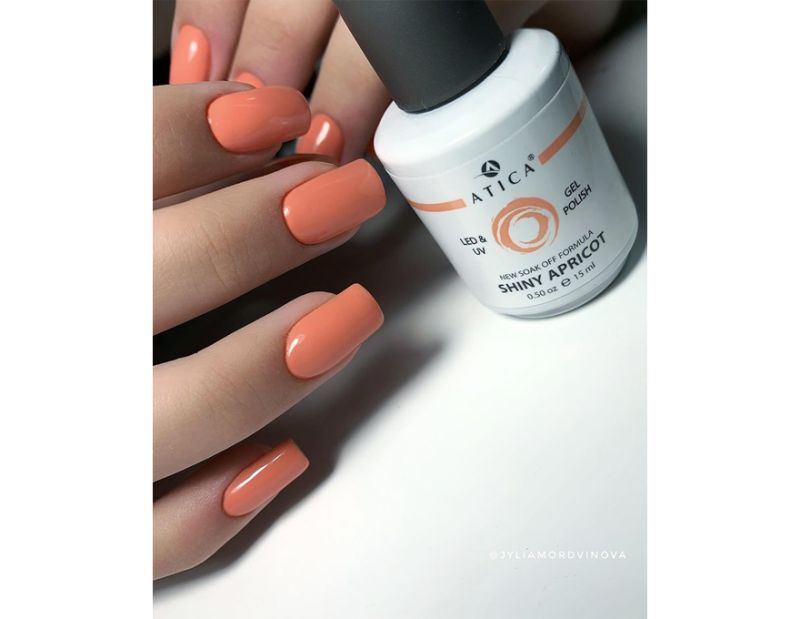 Atica Shiny Apricot GPM42 gel-varnish (ripe apricot, enamel), 7.5 ml