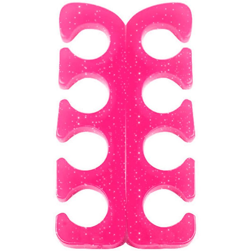 Toe spacers (spacers), silicone 1 pair, pink with sparkles