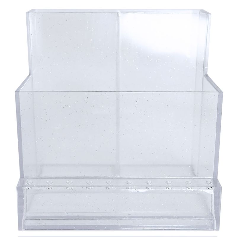 Stand for nail files and brushes on 3 sections (transparent)