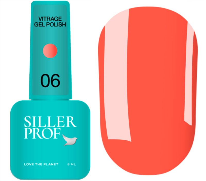 Siller gel varnish No. 037 (warm red, enamel), 8 ml