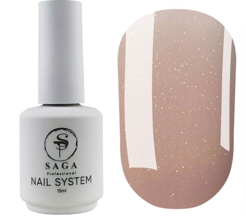 SAGA professional LIQUID GEL 18 (бежевый с микроблеском), 15 мл