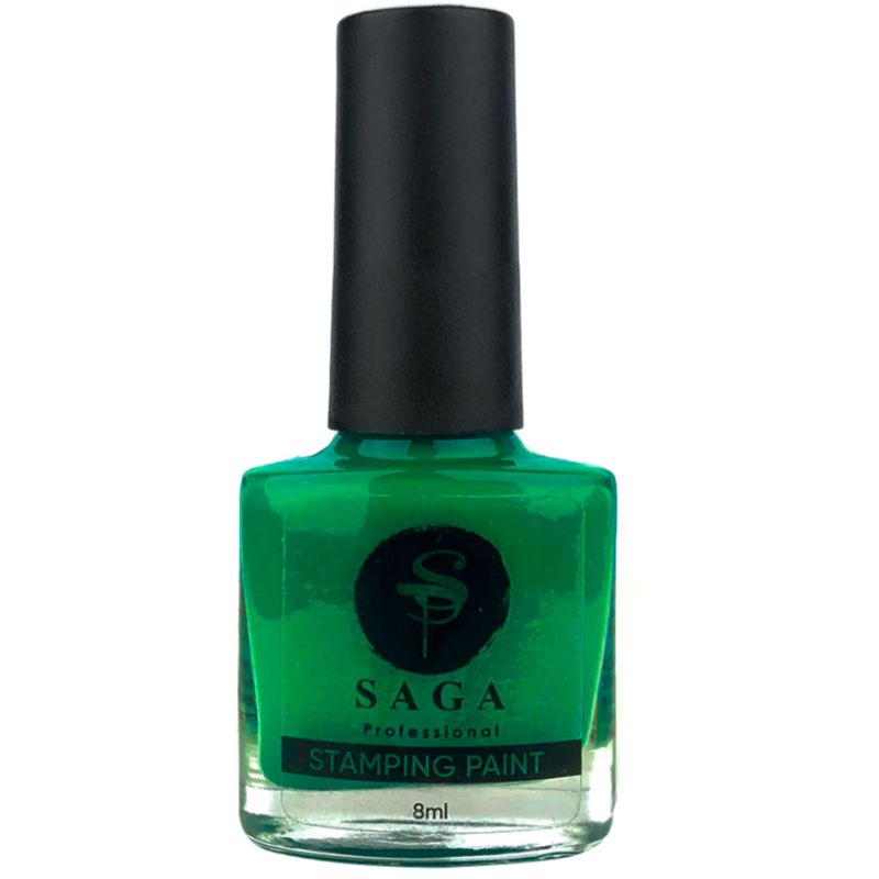 SAGA professional varnish paint for stamping 07 bright green, 8 ml