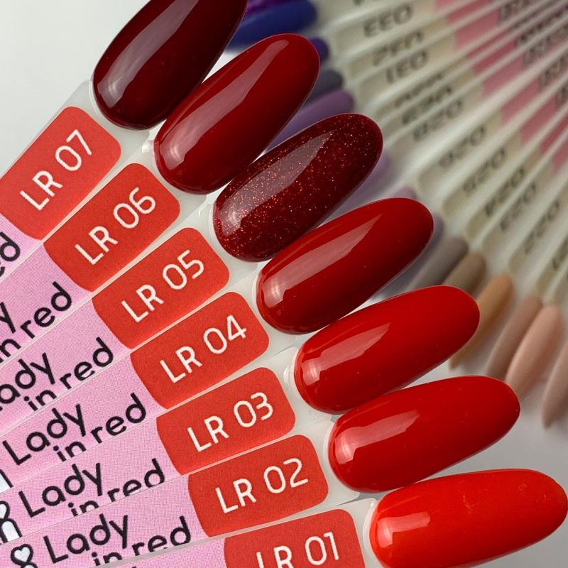 Toki Toki Gel nail polish Lady in Red 004 (cherry, enamel), 5 ml
