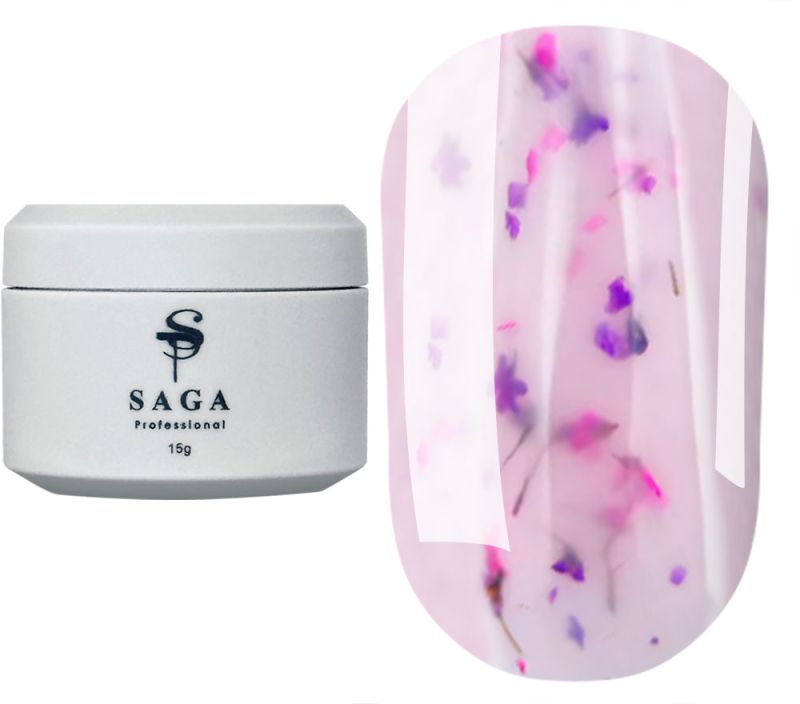 SAGA гель для нігтів квітковий professional Liquid Floral gel 03, 15 мл