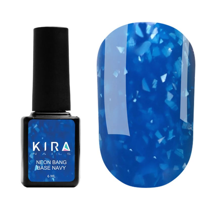 Kira Nails Neon Bang Base Navy, 6 мл
