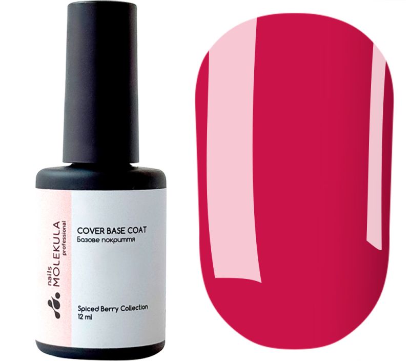 Molekula База для ногтей Spiced Berry Cover Base DARK RASPBERRY SP06 (темная малина), 12 мл