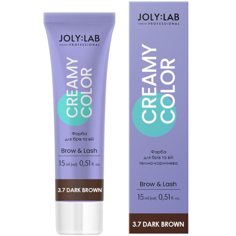 Joly:Lab Краска для бровей и ресниц Creamy Color тёмно-коричневая, 15 мл