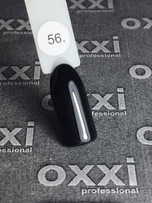 OXXI Гель-лак для ногтей №056 (черный, эмаль), 10 мл
