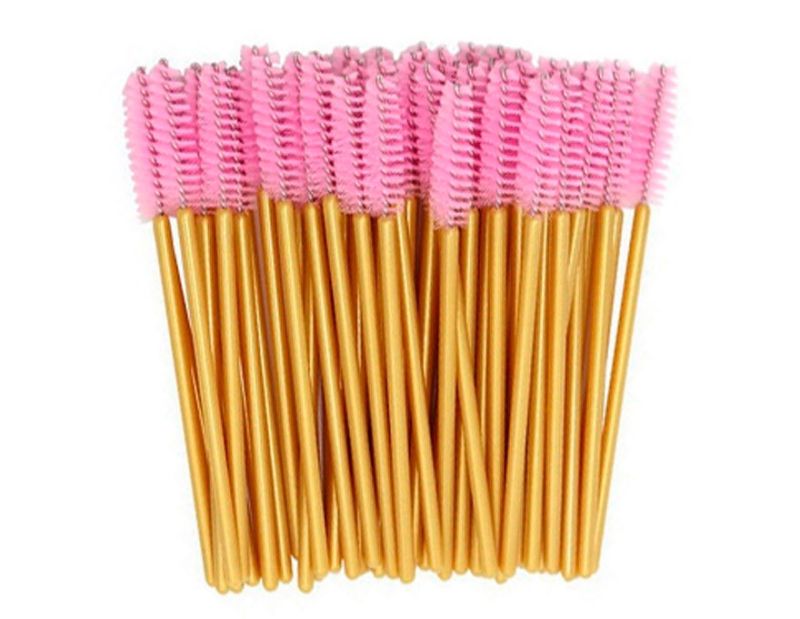 nylon - 50 pcs - pink on a golden base