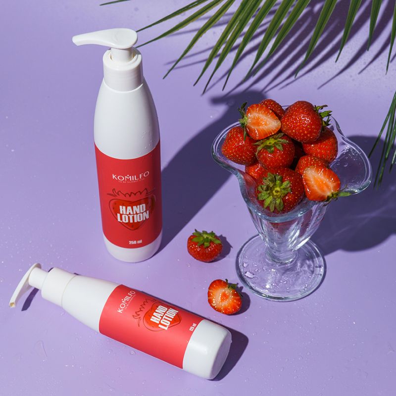 Komilfo Hand Lotion "Strawberry" - strawberry hand lotion, 125 ml
