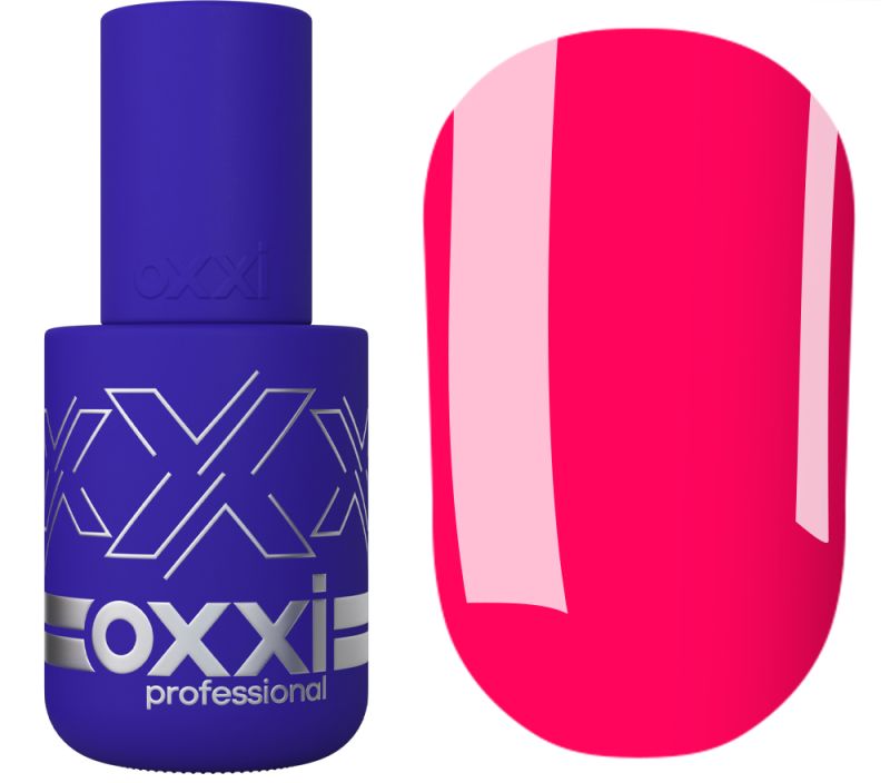 OXXI Gel nail polish No. 222 (bright raspberry pink, enamel), 10 ml