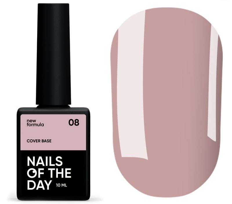 Nails Of The Day Cover base No. 08 (latte color), 10 ml