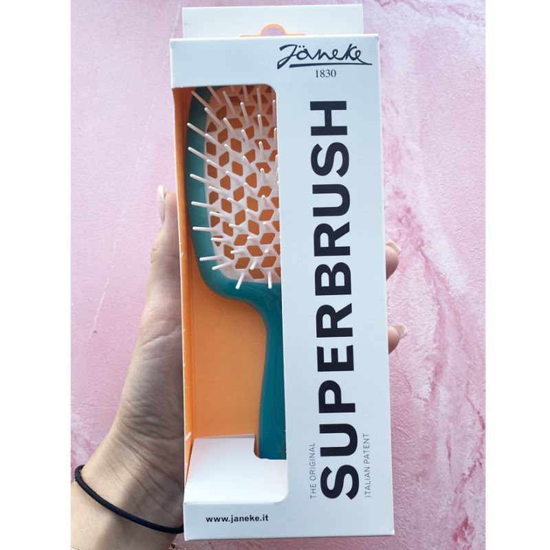 Janeke Superbrush Blue & White Hairbrush