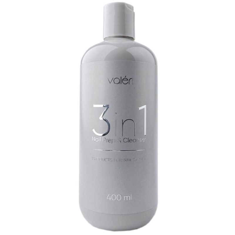 Valeri Засіб для знежирення та зняття липкого шару 3в1 Nail Prep & Cleanser, 400 мл
