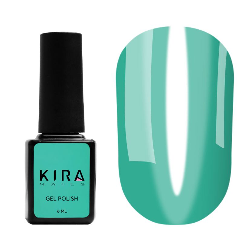 Kira Nails Vitrage gel varnish No. V06 (green brilliant green, stained glass), 6 ml