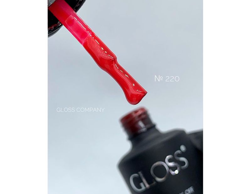 Гель-лак GLOSS 220 (коралово-червоний), 11 мл