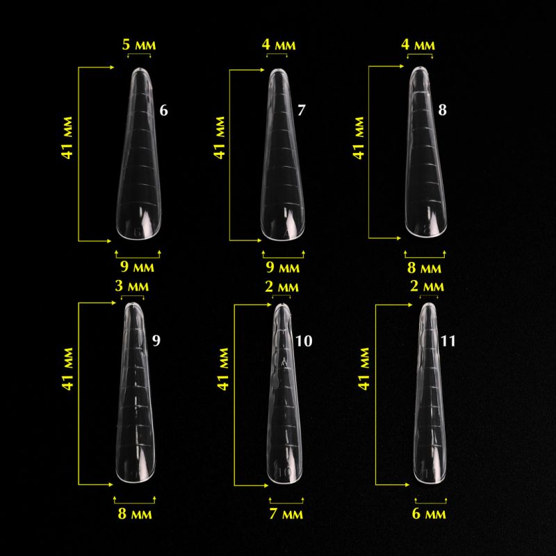 Komilfo Top Nail Forms, Modern - Top Nail Forms, Modern Almond, 120 Pieces