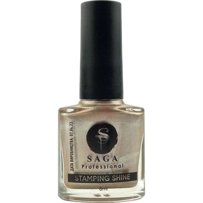 SAGA professional varnish stamping paint 04 (copper, chrome), 8 ml