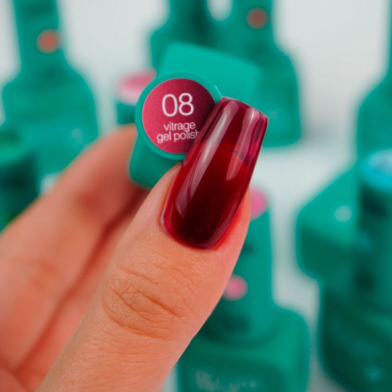 Siller gel varnish No. 037 (warm red, enamel), 8 ml