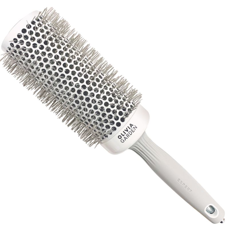Olivia Garden Brushing thermo EXPERT BLOWOUT SPEED Wavy Bristles White & Gray 55 mm artificial bristle (CIXLS55)