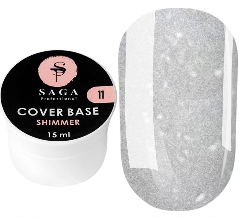 SAGA professional Shimmer Base New 11 (light blue with shimmer), 15 ml