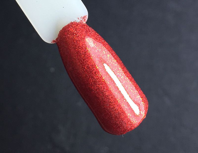 Komilfo spangles 004, size 0.1 mm, (red, hologram), 2.5 g